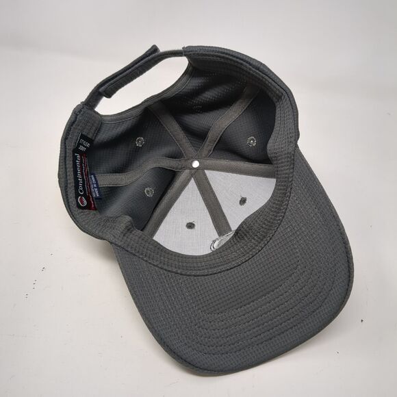 Mule Hide Strapback Hat Gray OSFA Adjustable Embroidered Continental - Picture 6 of 8